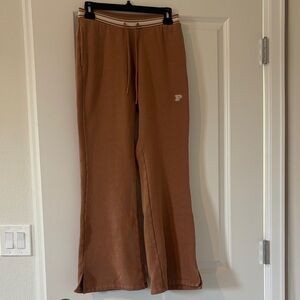 PINK Sweatpants brown with Contrast Waistband